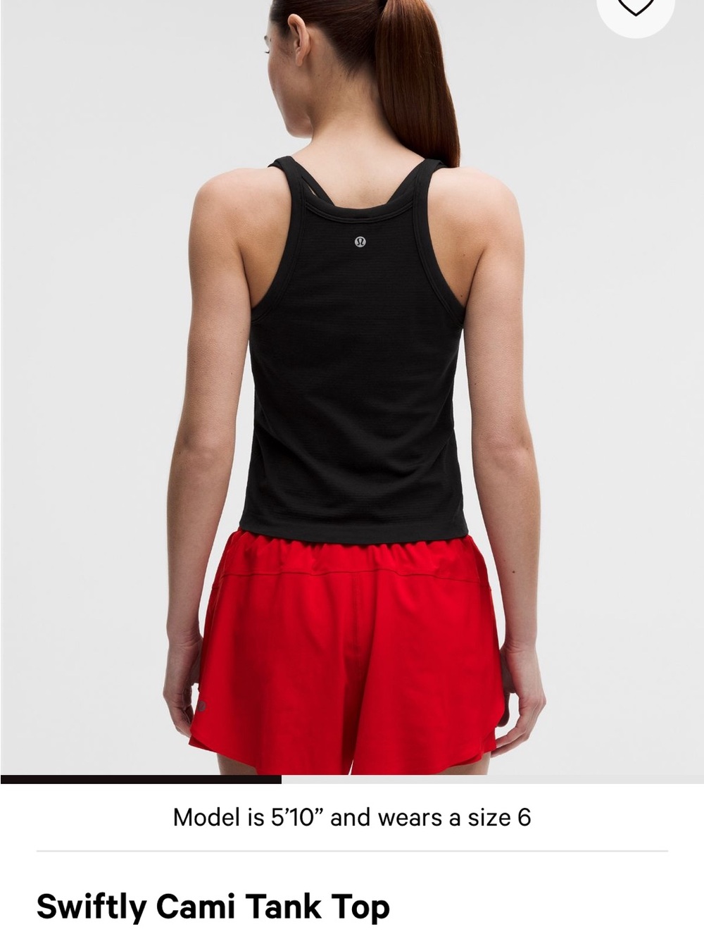 Lululemon Swiftly Cami Tank Top black size 6 - Picture 2 of 4